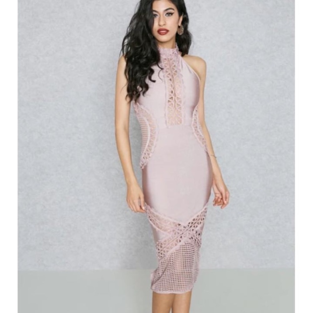 missguided bandage lace dress
